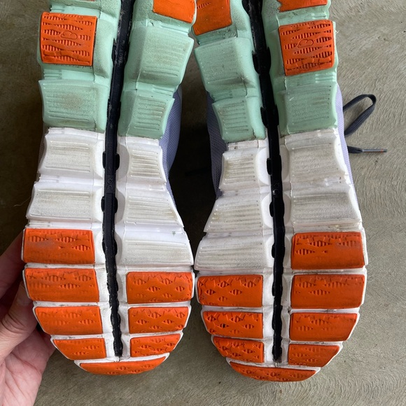 On Running Cloud Women's 8.5 White and Mint Running Shoes - Picture 10 of 11